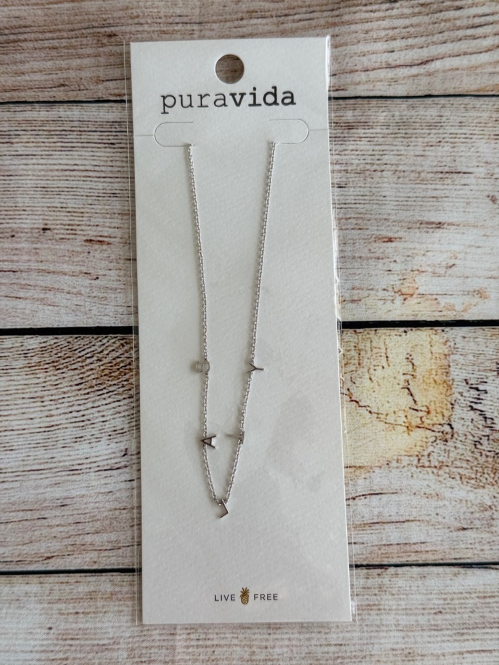 Pura Vida NWT Silver Jewelry Lot 3pc Bracelet, Necklace, Wave Barrett Boho Beach - Picture 4 of 9